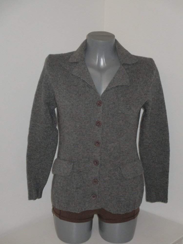 Grauer Strickcardigan Sarah Loom Gr.M