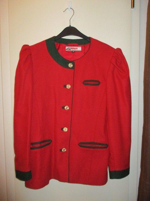 Oktoberfest Trachten Jacke rot Gr. 38 Alphorn 