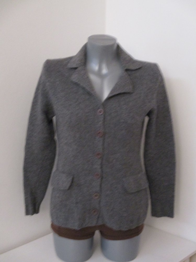 Grauer Strickcardigan Sarah Loom Gr.M