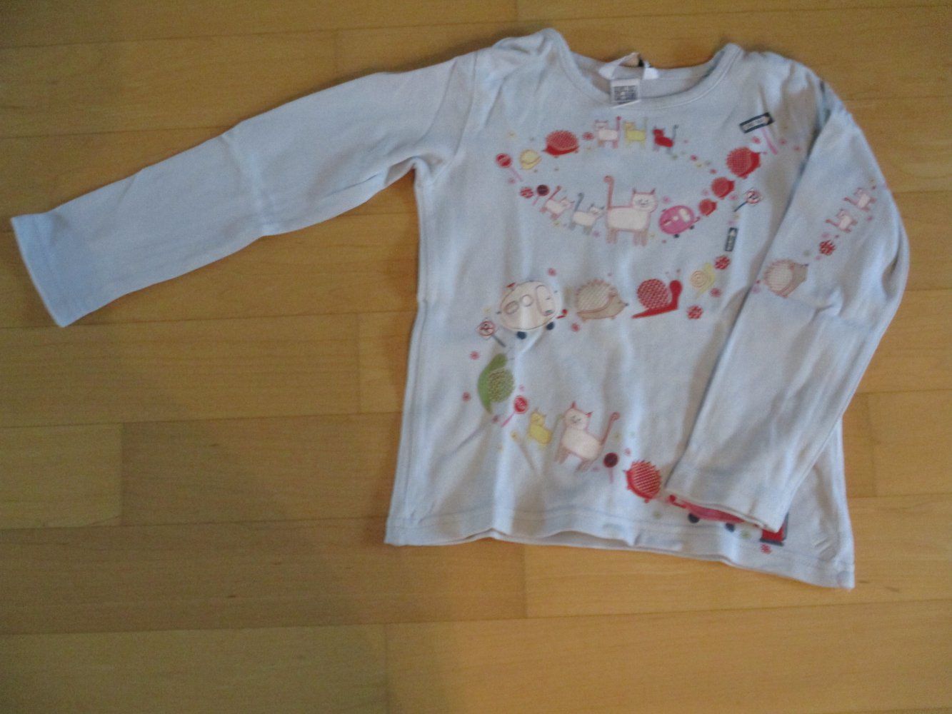 Hellblaues langarm Shirt Gr. 110