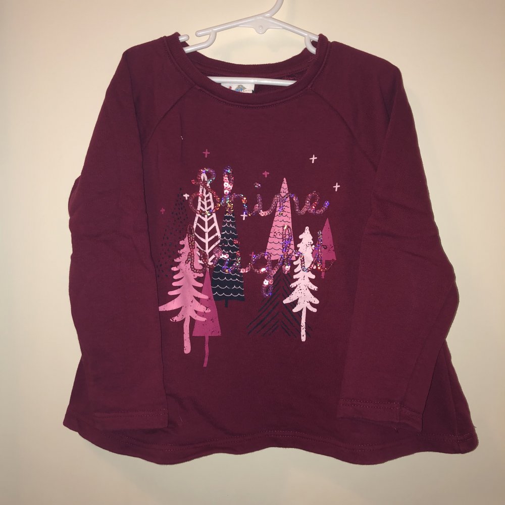 Süßes Sweat Shirt Gr.122 topolino Pailleten Wald