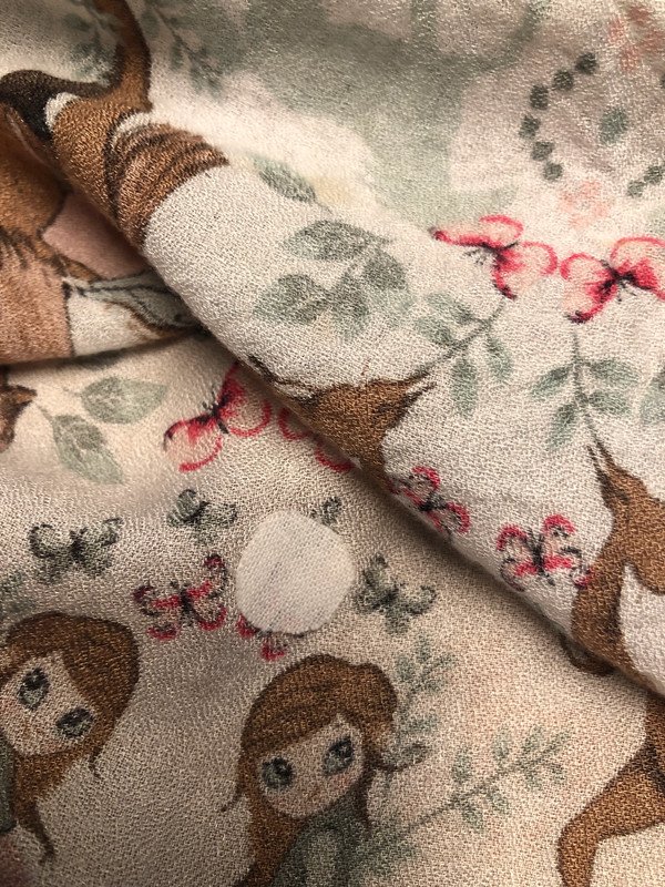 Leichtes Kleidchen Gr.128 Reiterin mit Pferd