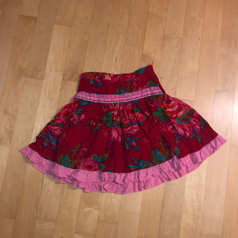 Toller Kordrock Gr.128 Feinkord Blumen