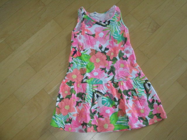 Süßes Jersey Kleid Blumen Gr.98/104
