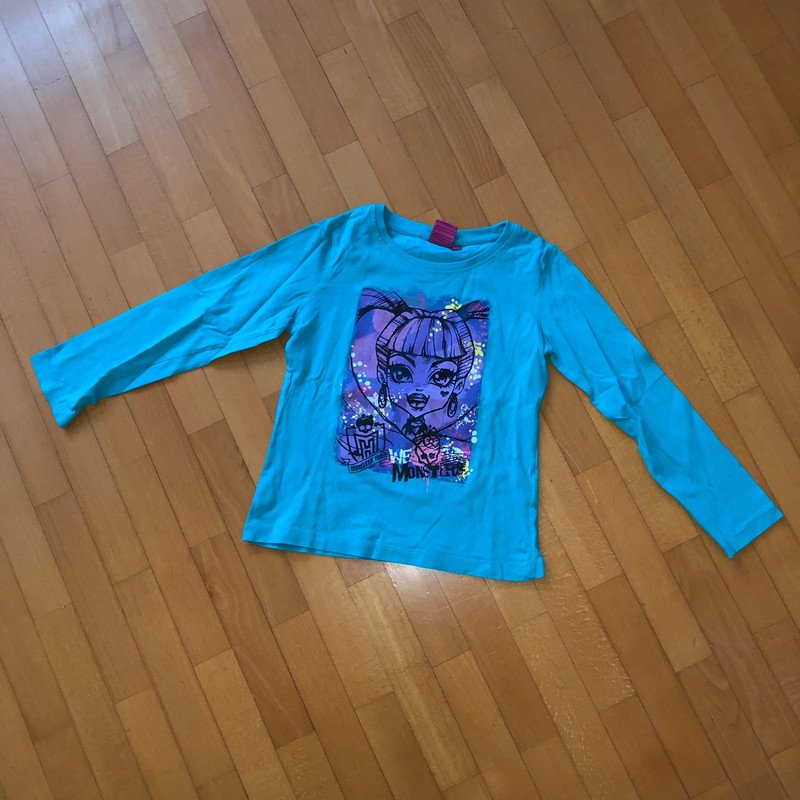 Langarm Shirt Türkis Gr.122 Monster high 