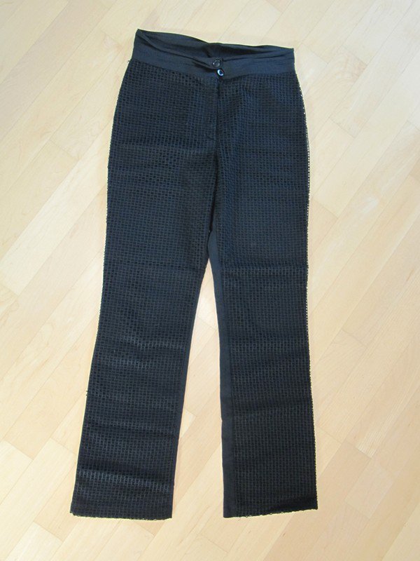 Ausgefallene schwarze Hose Netzoptik