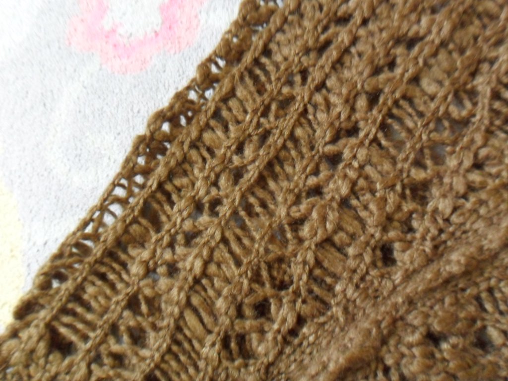 ESPRIT Lochpullover Häkel Pullover Netzpullover Khaki S 36 38 Wolle