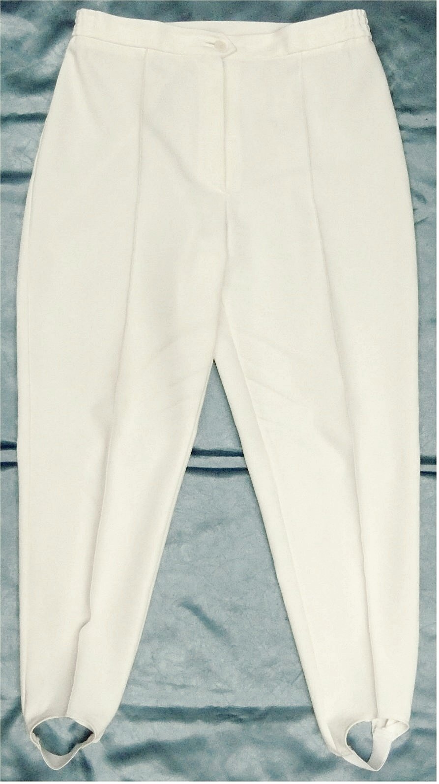 Steghose / Bundfalten-Hose - hellgelblichweiß - etwa Größe 40