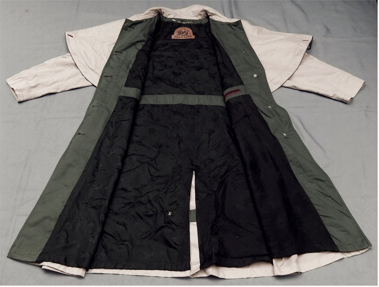 Lodenmantel von Julius Lang - Größe 38 - hellbräunlichgrau - 100 % Baumwolle