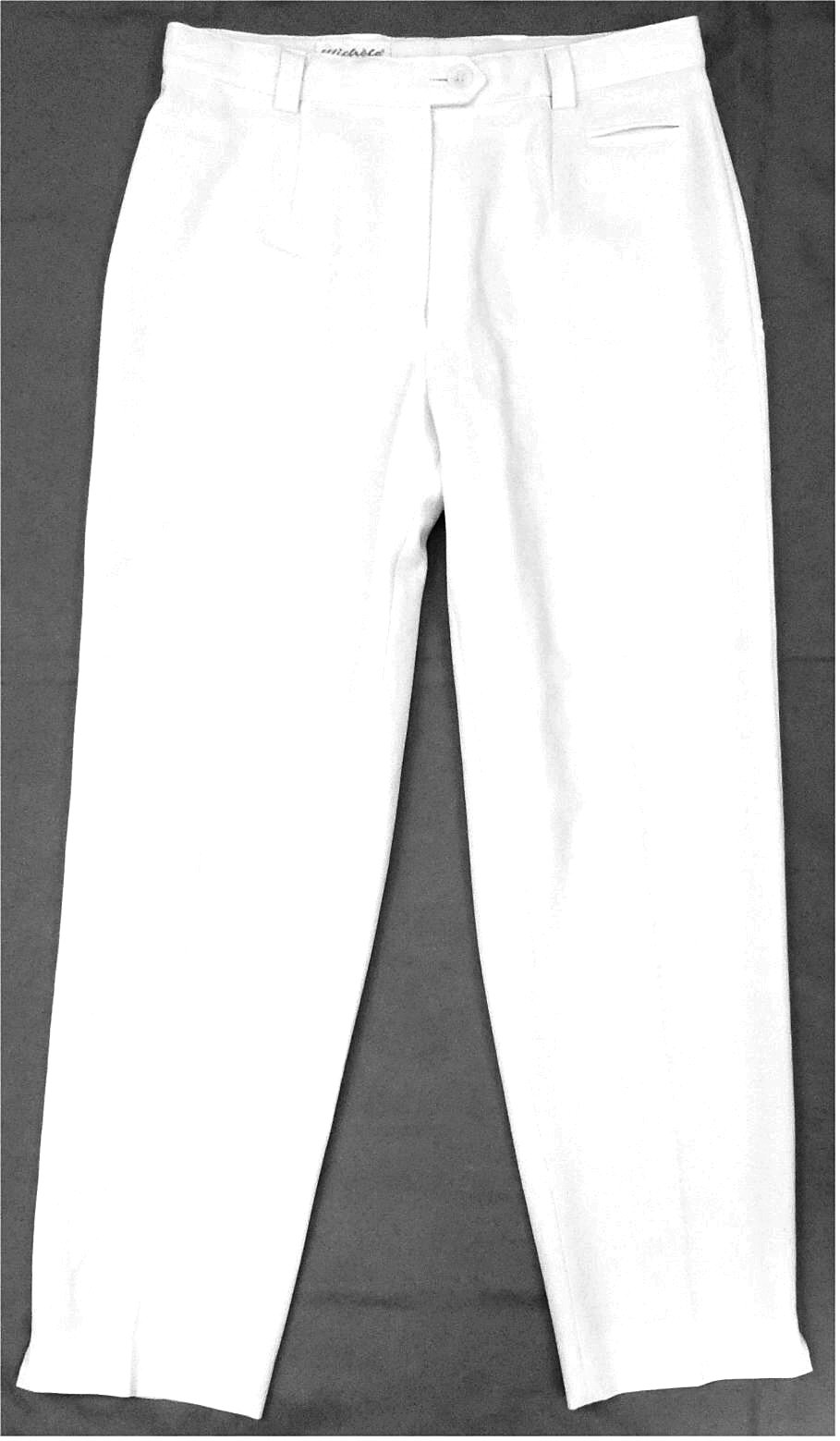 Michele Bundfalten-Hose weiß mit feiner karierten Struktur - Größe 40