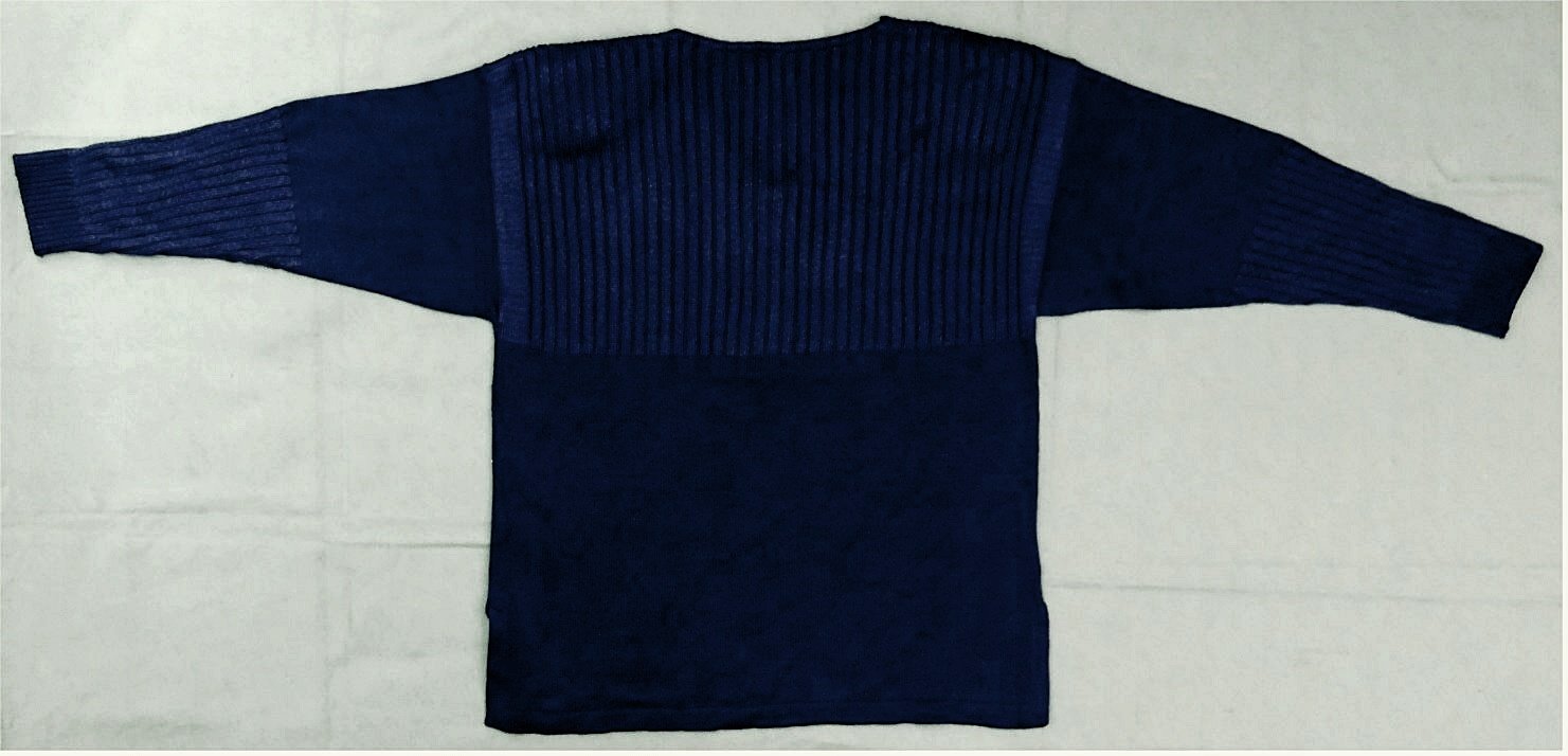 Gina Conti Damen-Pullover / Pulli im kräftigen blau - Mit großspurigem Glitzer-Reißverschluß - Größe 44