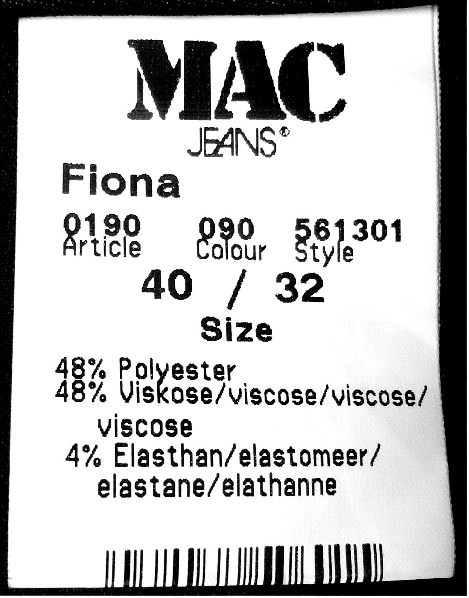 MAC Damen-Hose Modell Flona - schwarz  - Mit Glitzerpunkten am Bund - Größe 40