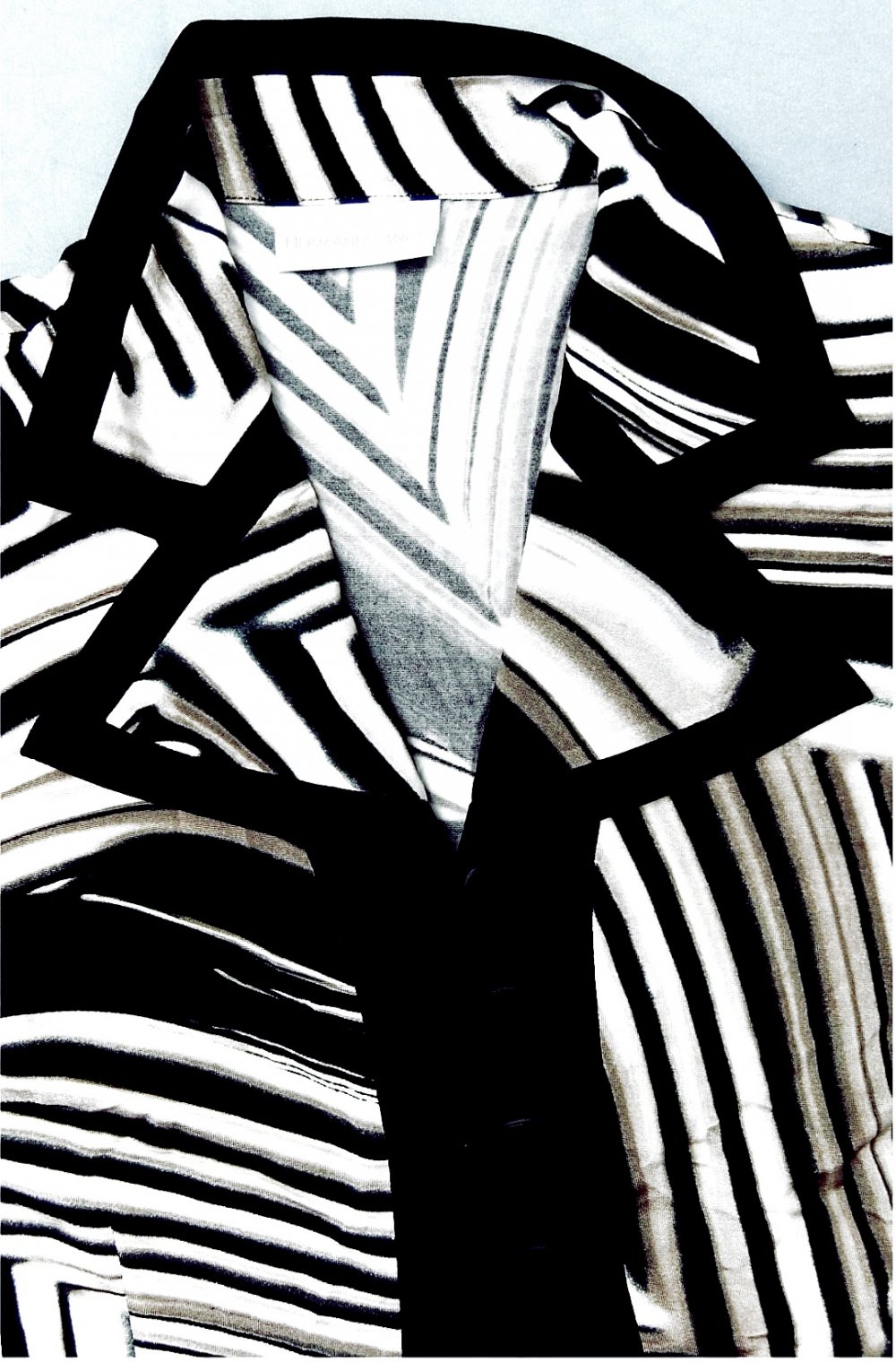 Hermann Lange Jacke - in schwarzweiß-bräunlich  , Größe 42