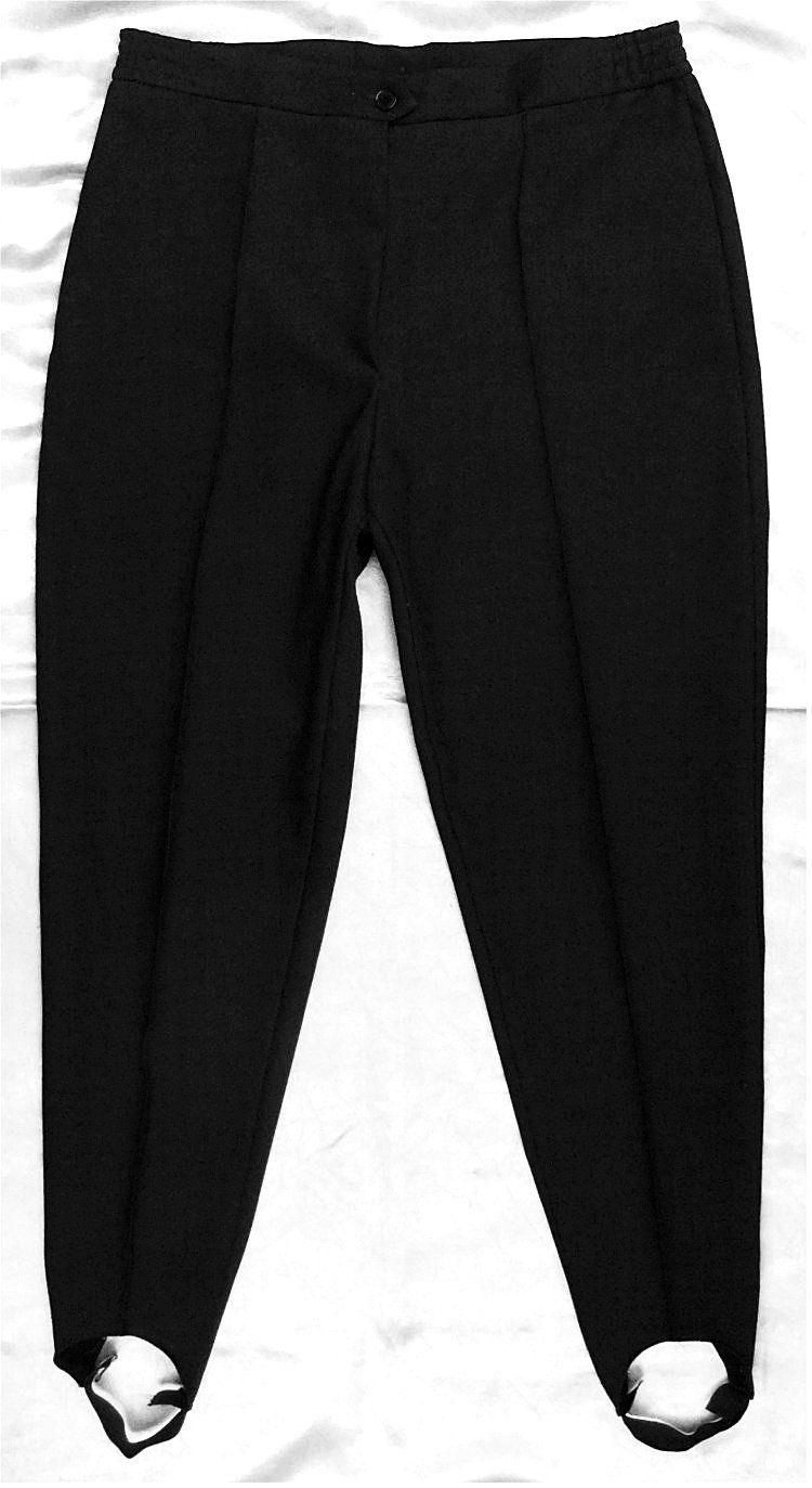 Steghose / Bundfalten-Hose - schwarz - etwa Größe 40