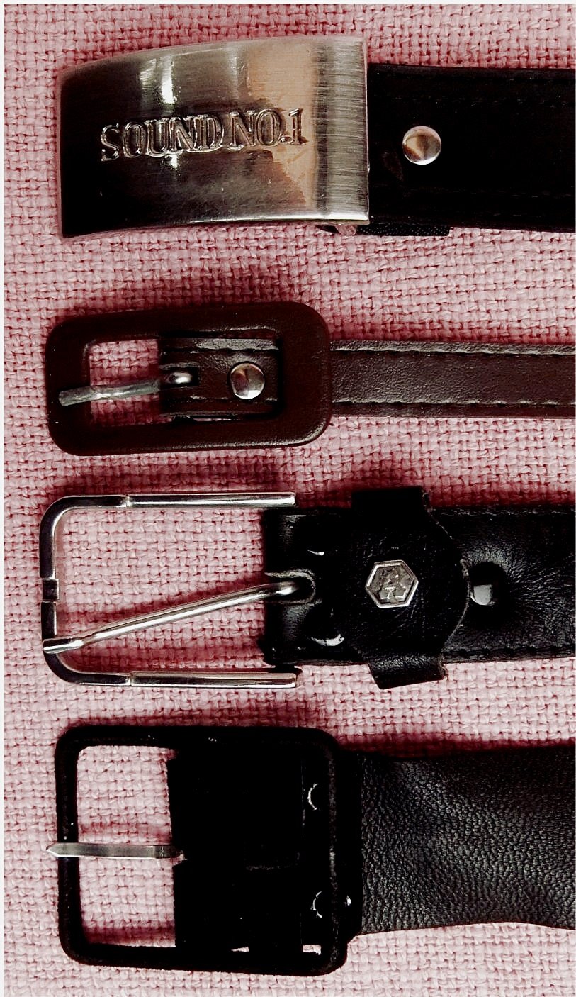 4 Damen-Gürtel - davon 2 x 90 cm und 2 x 85 cm Länge , 2 x Leder / 2 x Syntetik