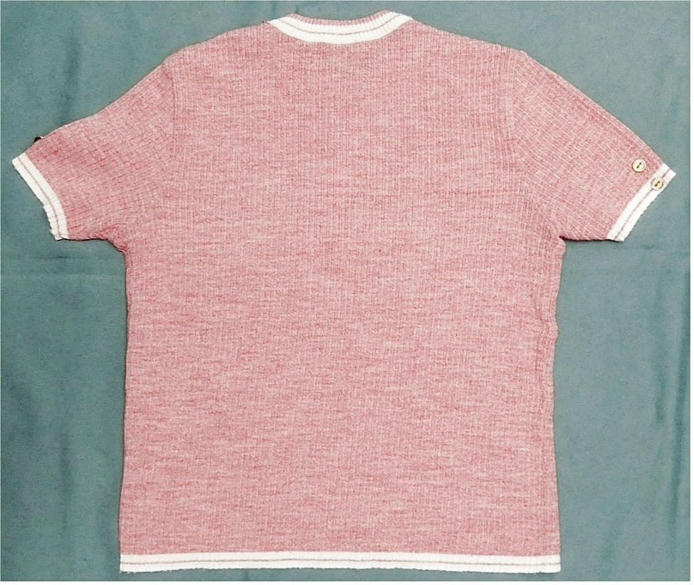 T-Shirt im gestreiften Rosa-Farbton - Größe 42 