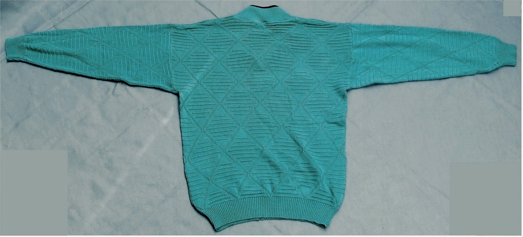 Damen-Pullover mit V-Ausschnitt - Farbe türkis