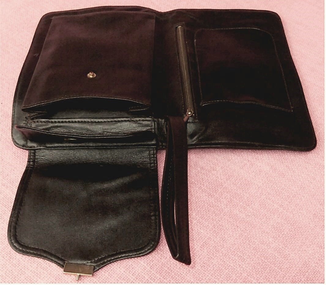 Herren-Tasche aus dunkelbraunem Kunstleder 