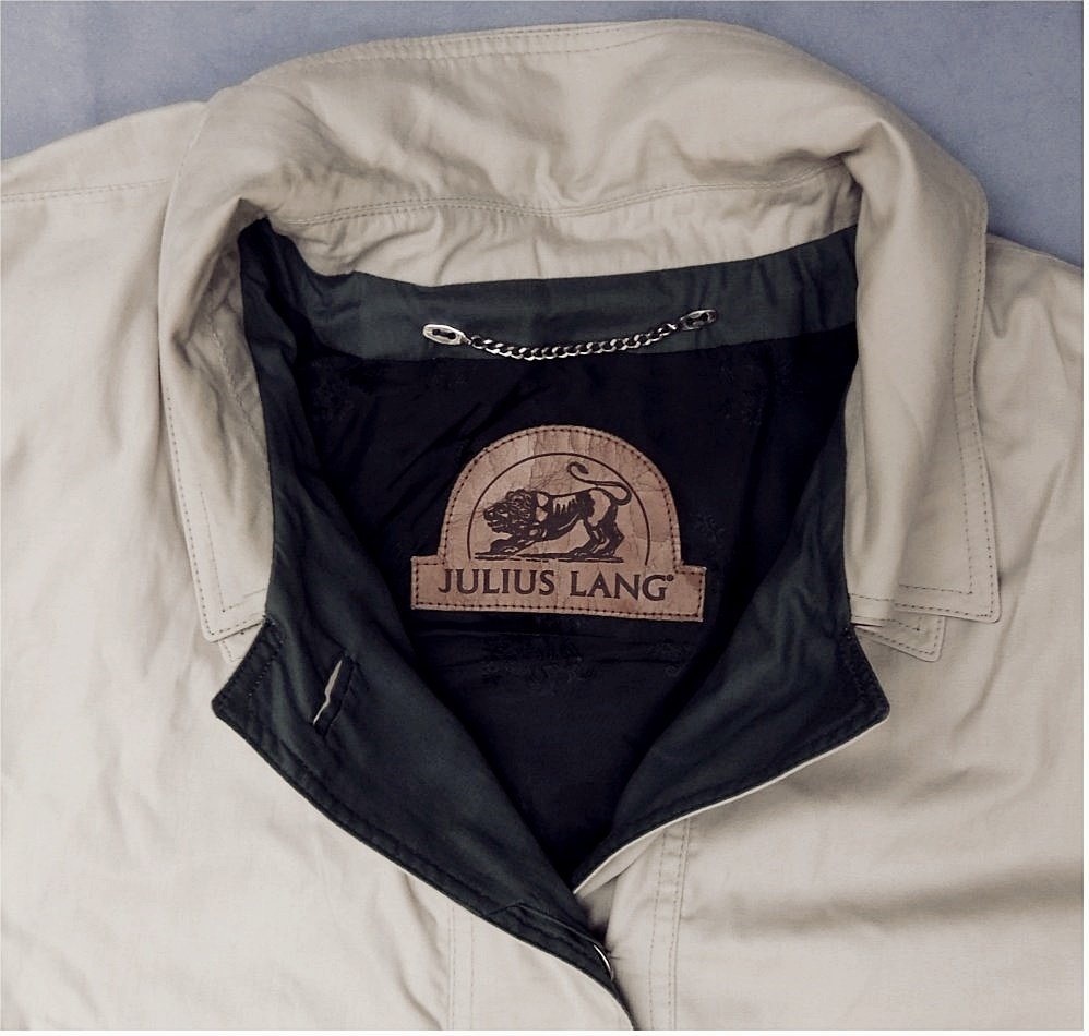 Lodenmantel von Julius Lang - Größe 38 - hellbräunlichgrau - 100 % Baumwolle