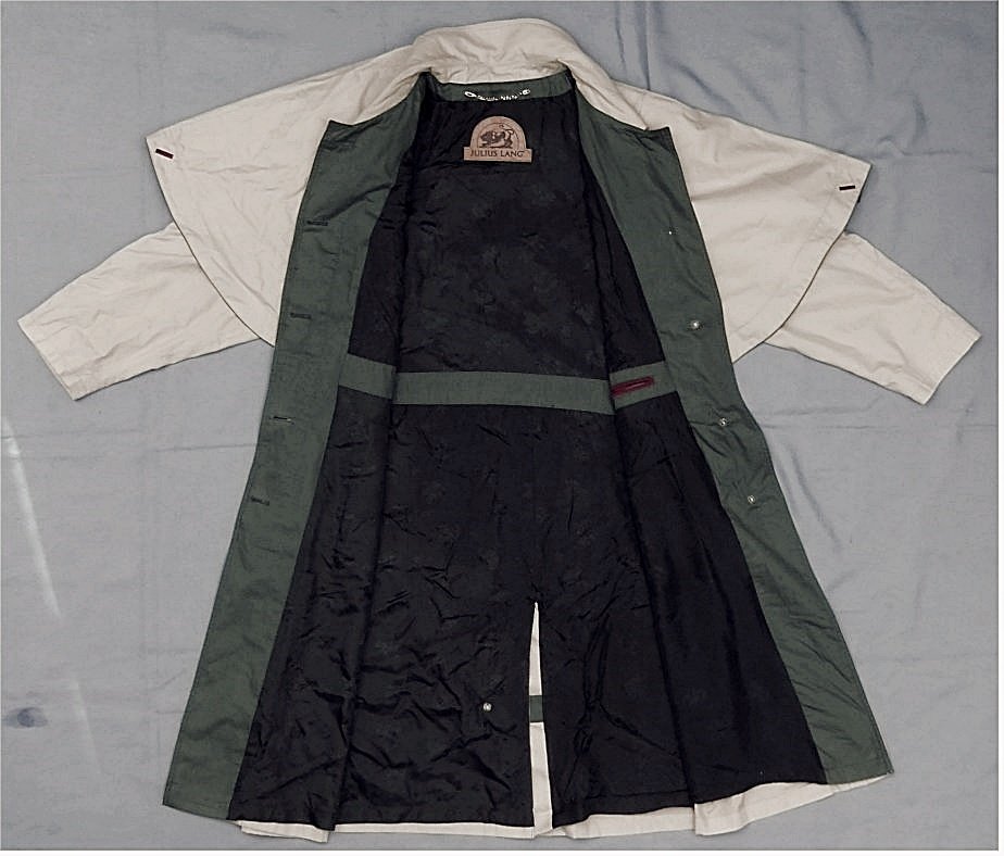 Lodenmantel von Julius Lang - Größe 38 - hellbräunlichgrau - 100 % Baumwolle