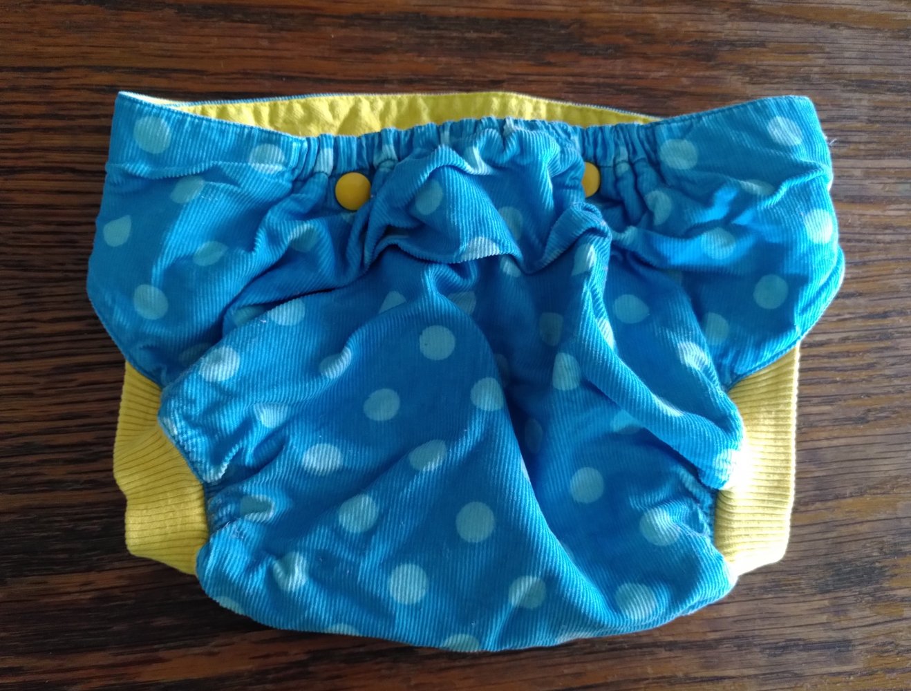 Außenwindel Windelmanufaktur Gr. 2 (9-19kg) blau gepunkteter Cord