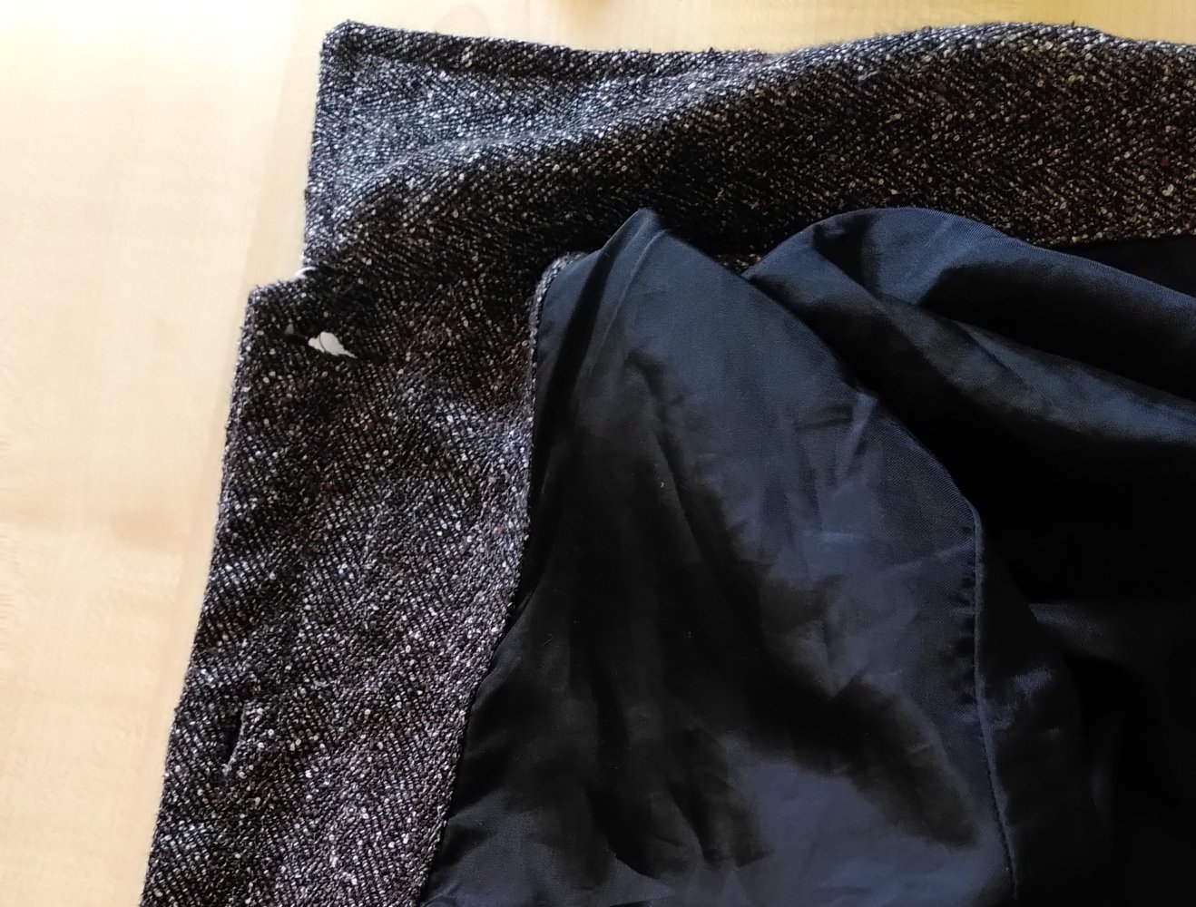 Kurzer Blazer Fischgrät-Muster Gr. 38