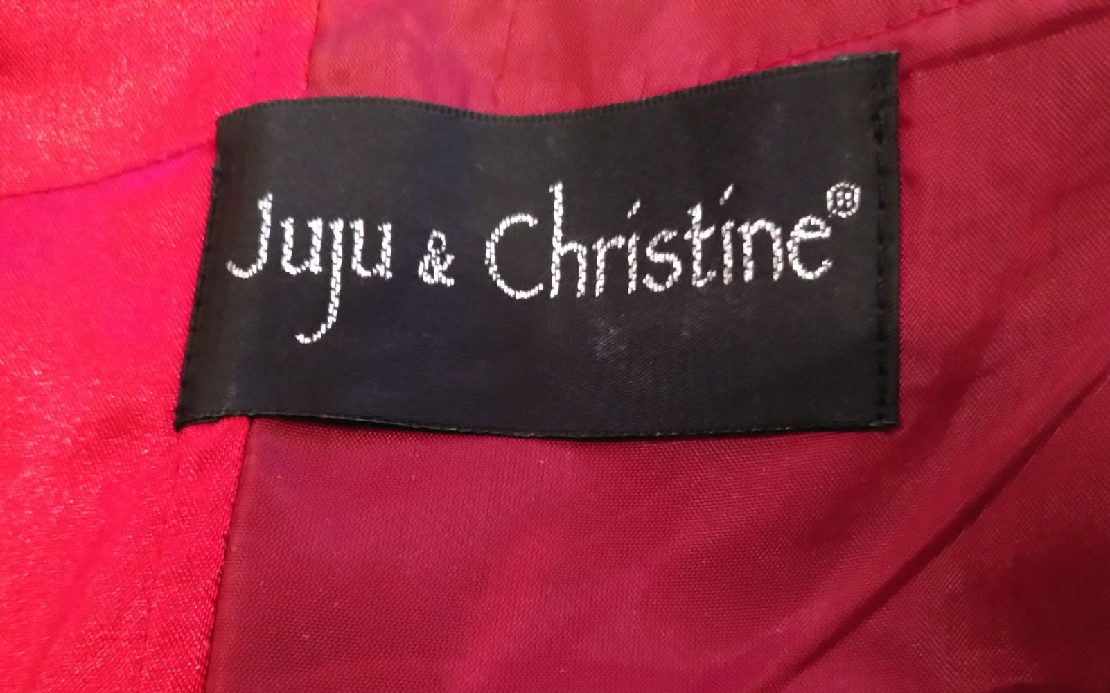 Rote Satincorsage mit Schnürung, Gr. 38-42