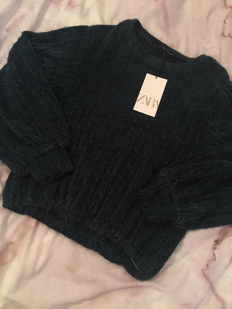 Blau M DAMEN Pullovers & Sweatshirts Pullover Chenille Zara Pullover Rabatt 66 % 