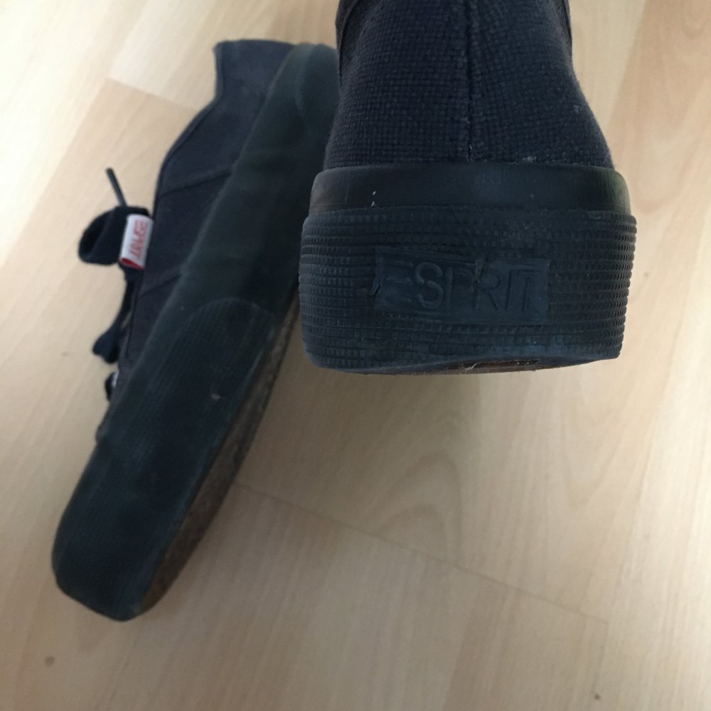 Plateau Stoffschuhe von Esprit in Dunkelblau