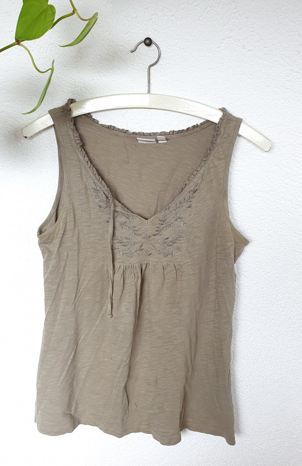 Beigefarbenes Top von Esprit Größe L