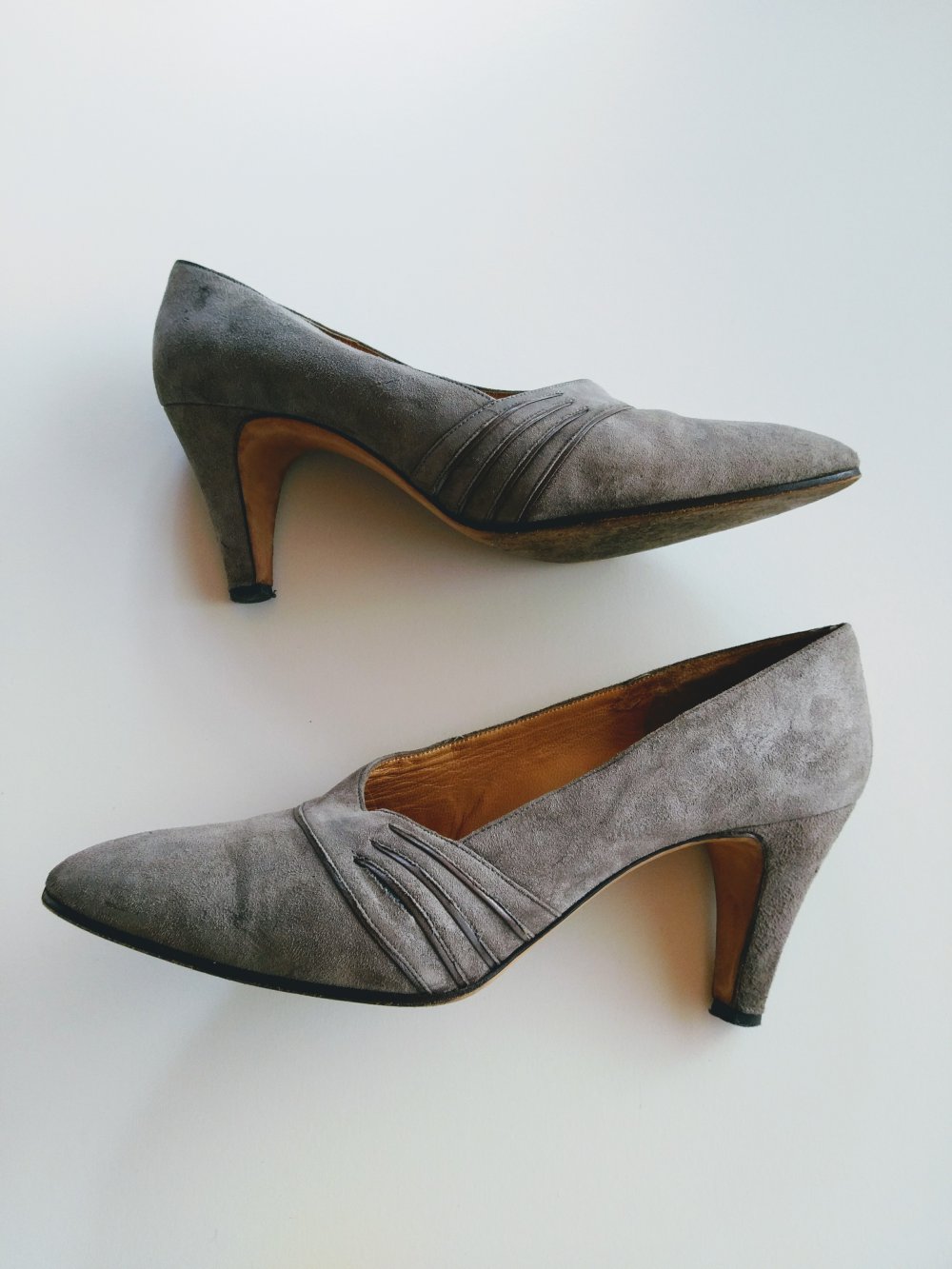 Vintage Melluso Pumps grau 38,5 Echtleder