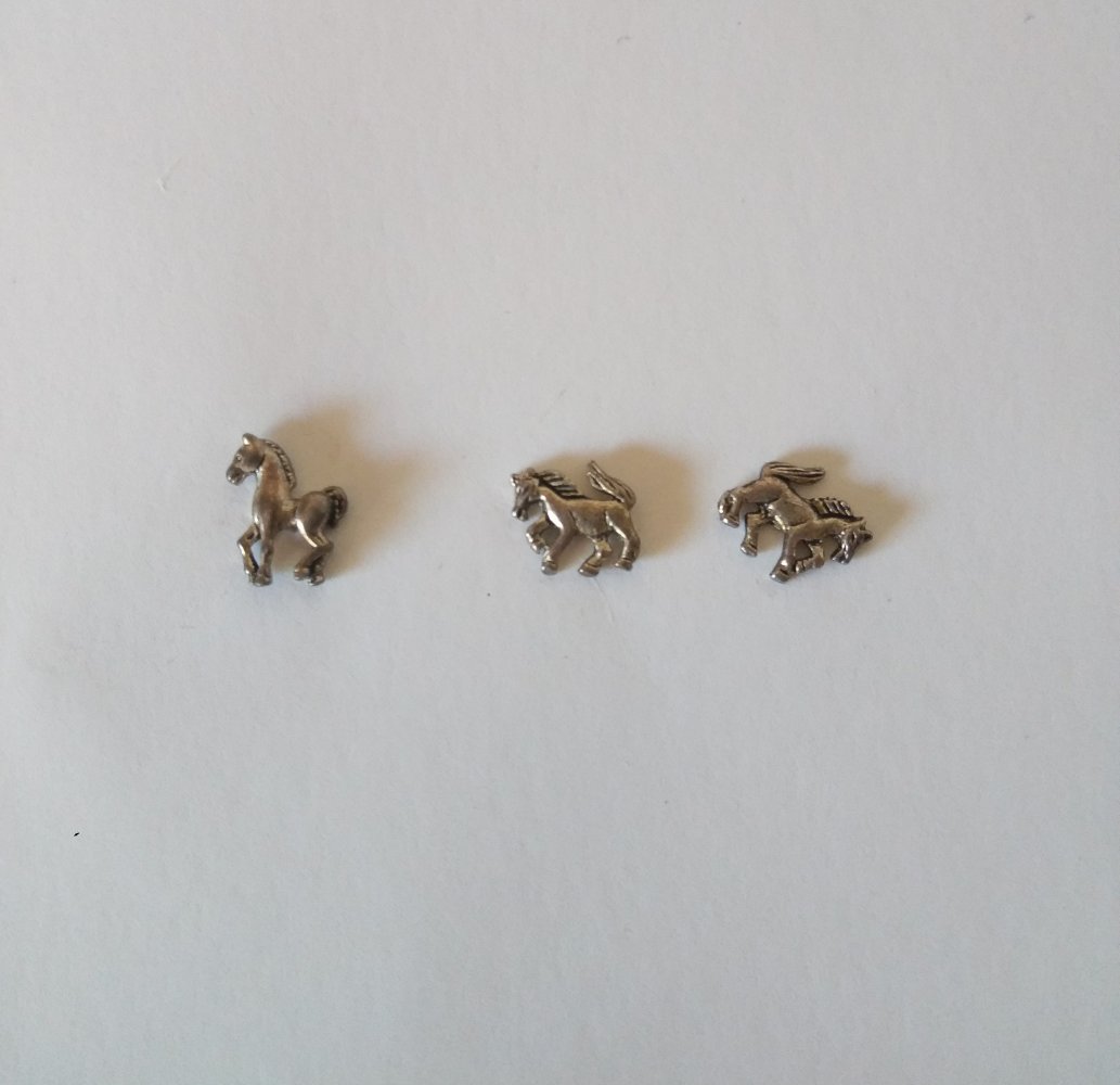 925 Silber Ohrringe Ohrstecker Pferde 