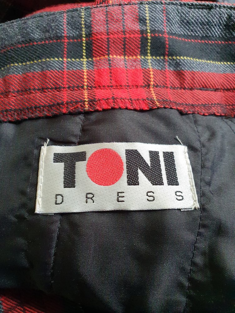 Rot-karierte Hose von Toni Dress ca. Größe 40