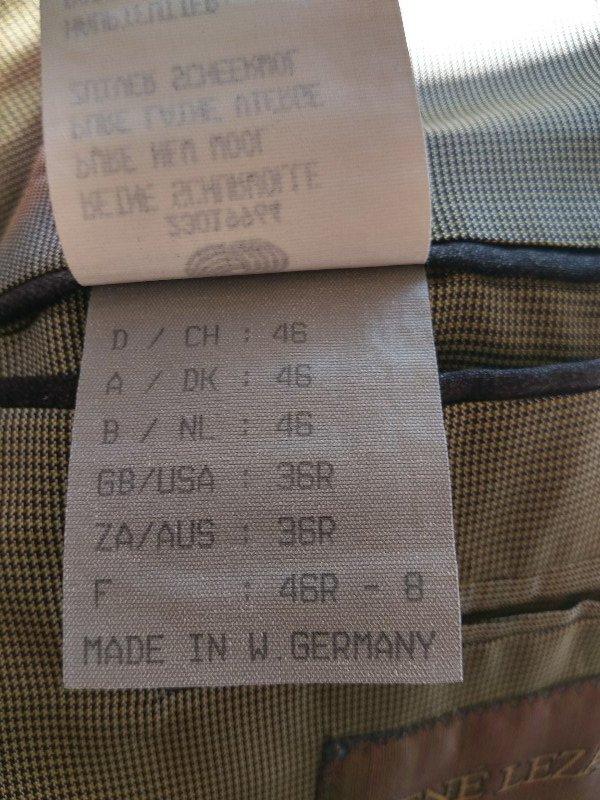 Jackett-Sakko grau schwarz von Rene Lezard (Größe 46)