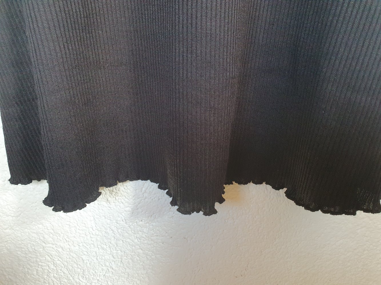 Schwarzes Langarmkleid von H&M Devided Größe 36 gerippt