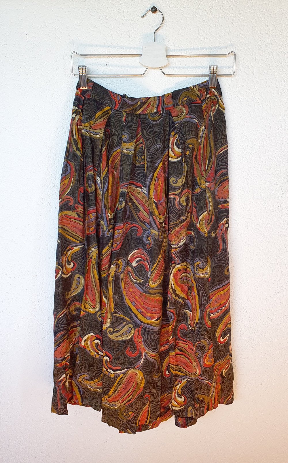 Vintage Maxi Rock mit Muster Größe 36 aus Viskose