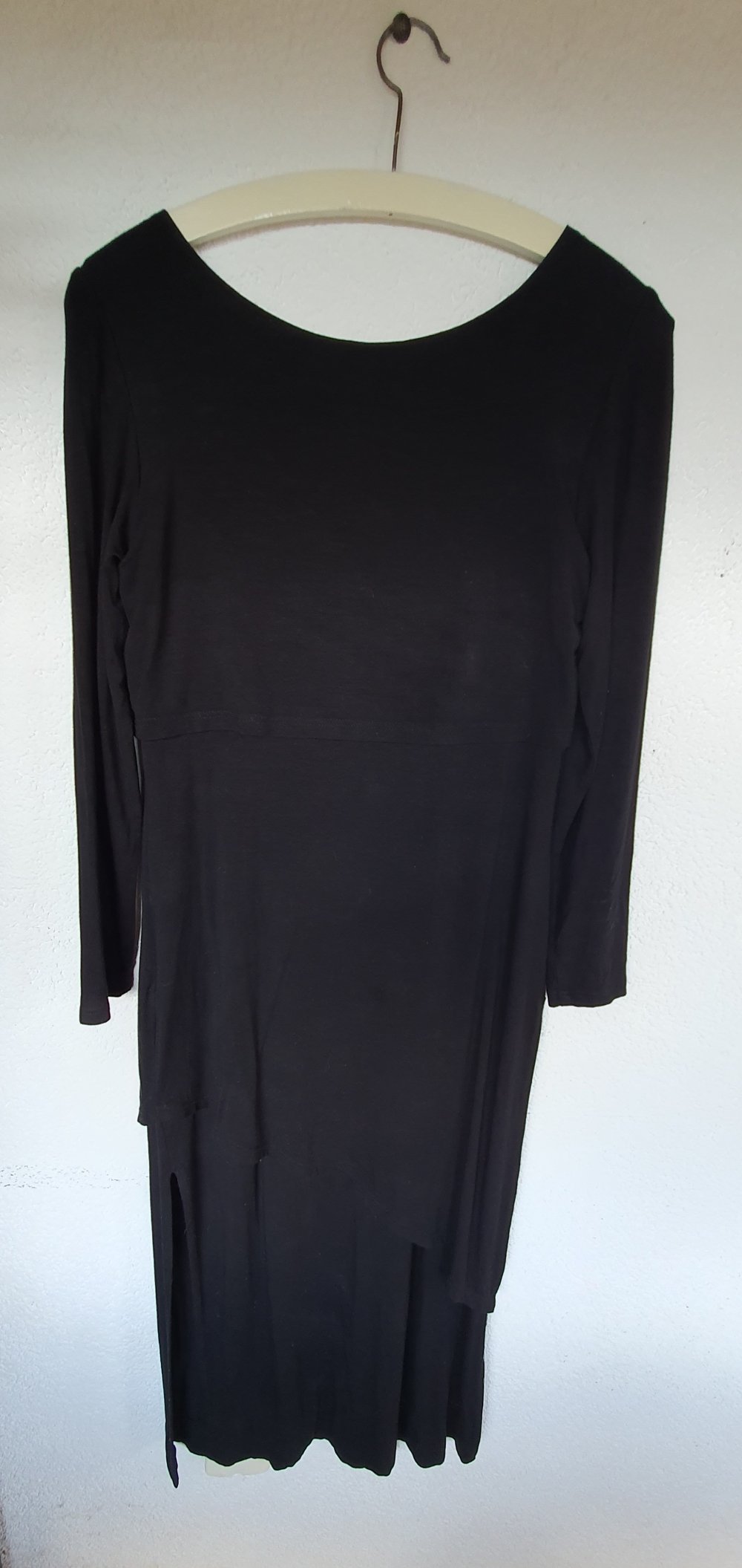 Schwarzes mehrlagiges Kleid aus Viskose Größe 34/36