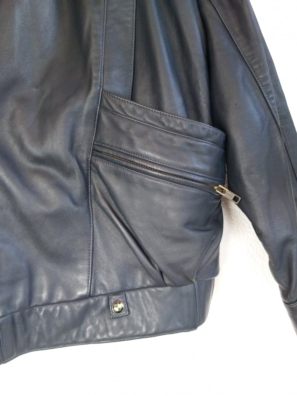 80er Jahre BMW Style Lederjacke Größe 48-M