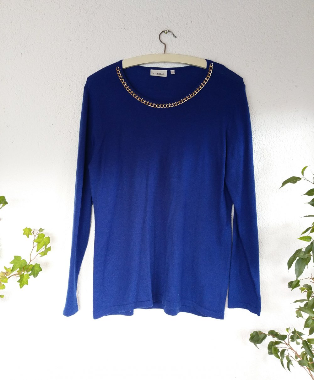 Pullover / Shirt mit Kettenkragen Größe M