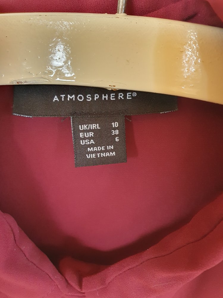 Bordeauxfarbene Bluse von Atmosphere Größe 38