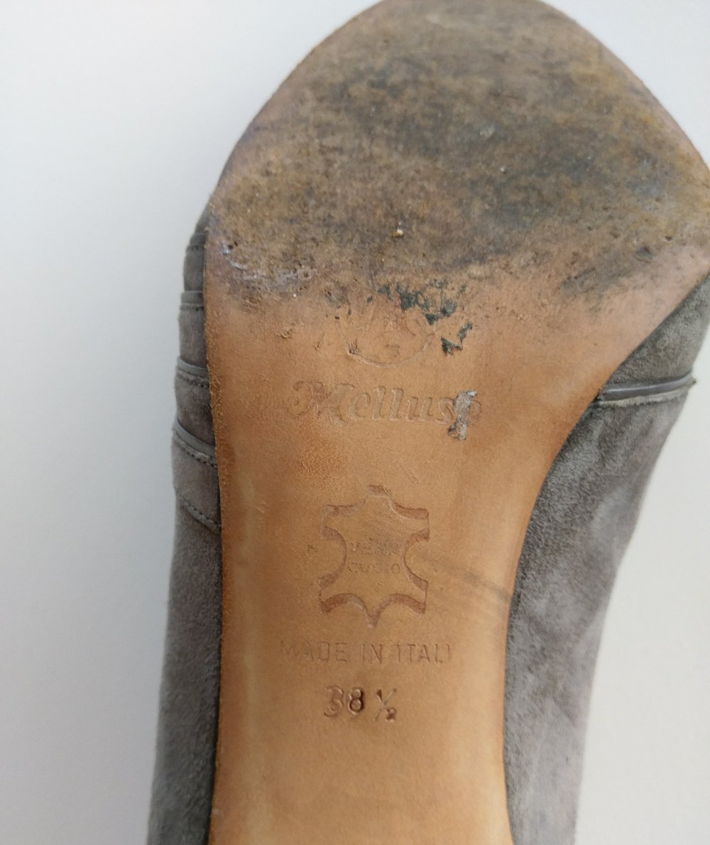 Vintage Melluso Pumps grau 38,5 Echtleder