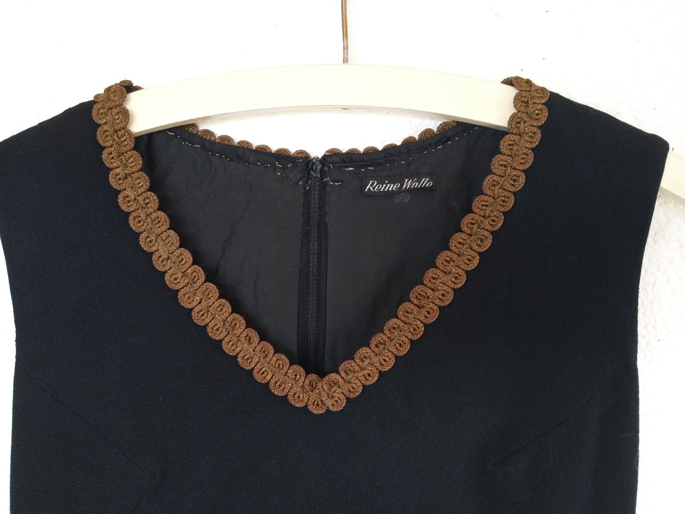 Vintage Etuikleid/ kleines Schwarzes ca. Größe 36 reine Wolle