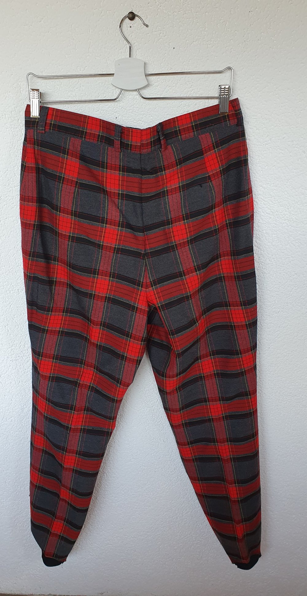 Rot-karierte Hose von Toni Dress ca. Größe 40