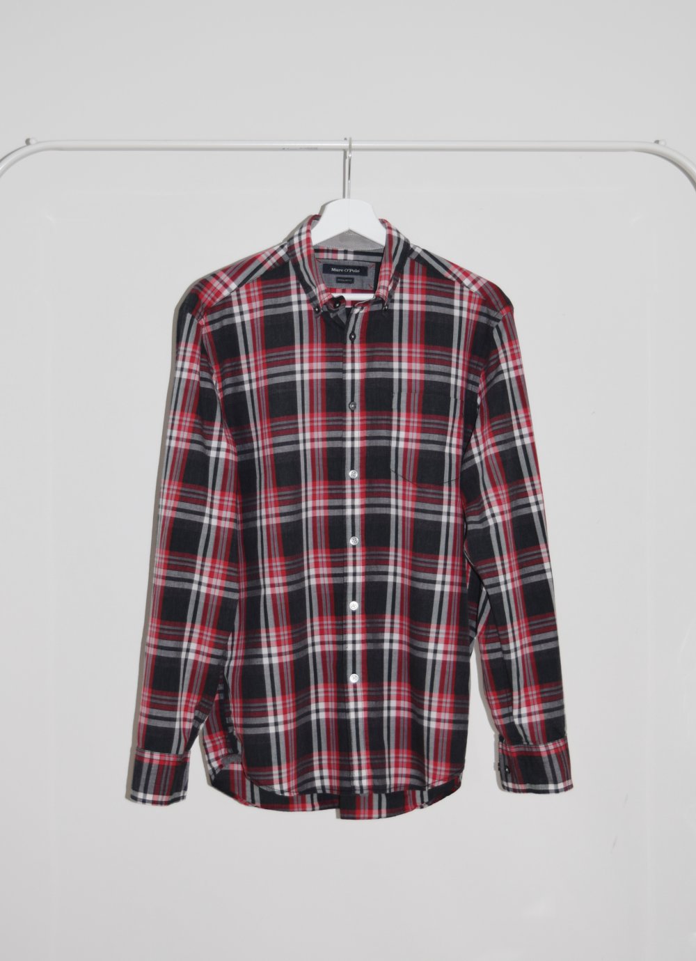 Kariertes Hemd von Marc O'Polo mit Button-down-Kragen (39/40)