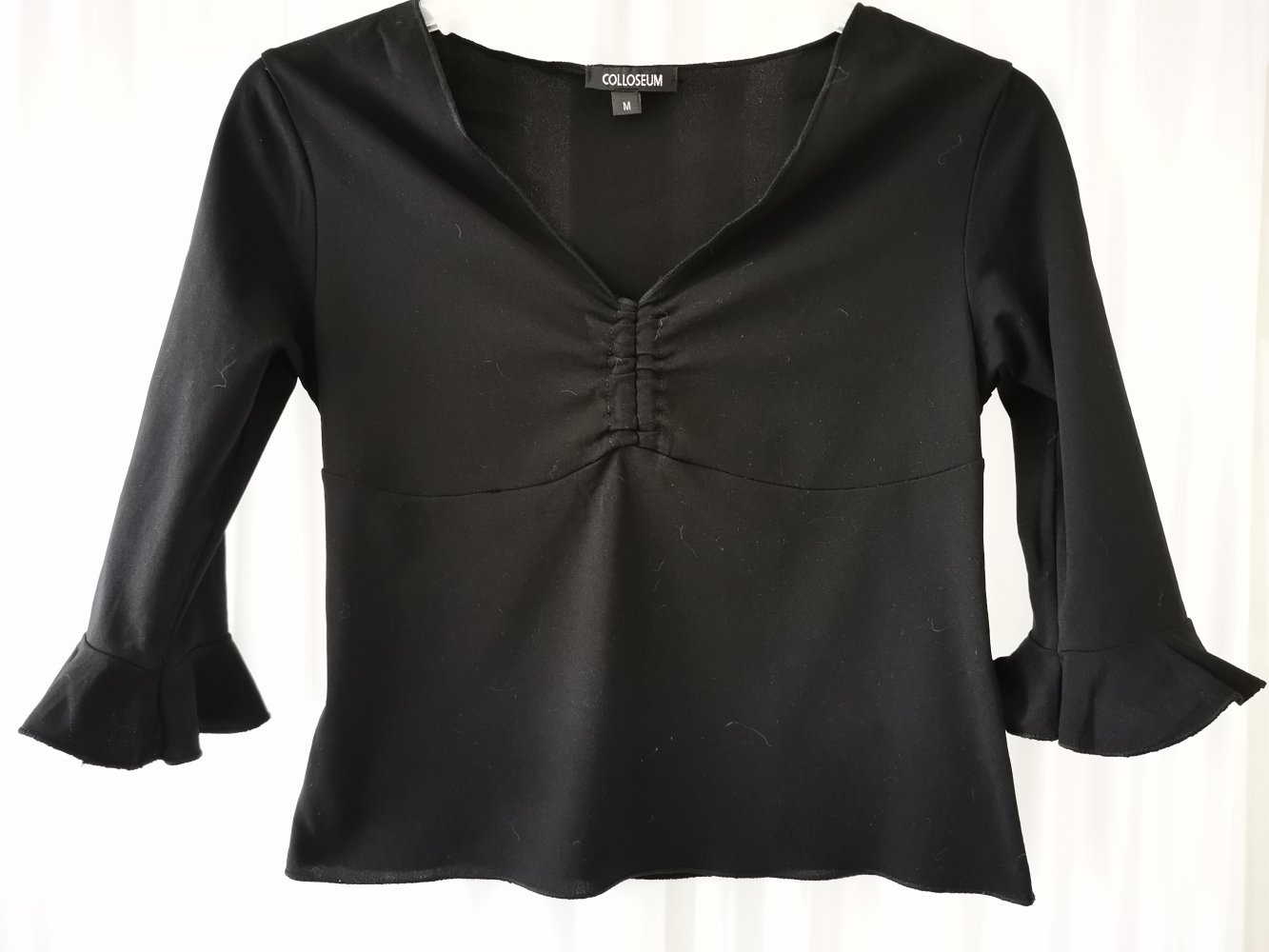 Schwarzes Oberteil mit Schnürung von Colloseum in Größe M