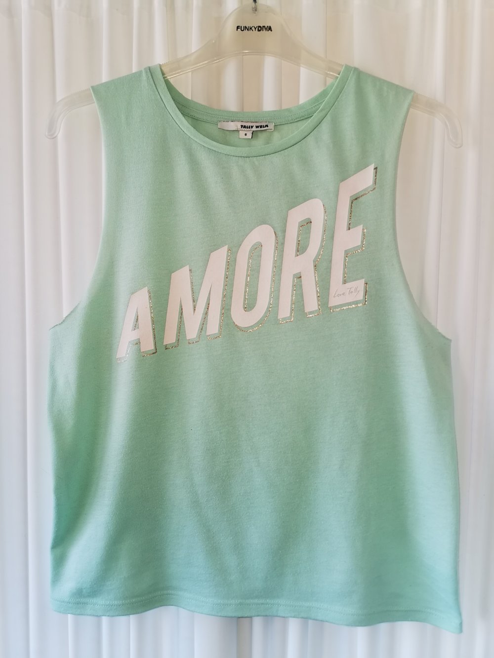 Mintgrünes Top von Tally Weijl in Größe S