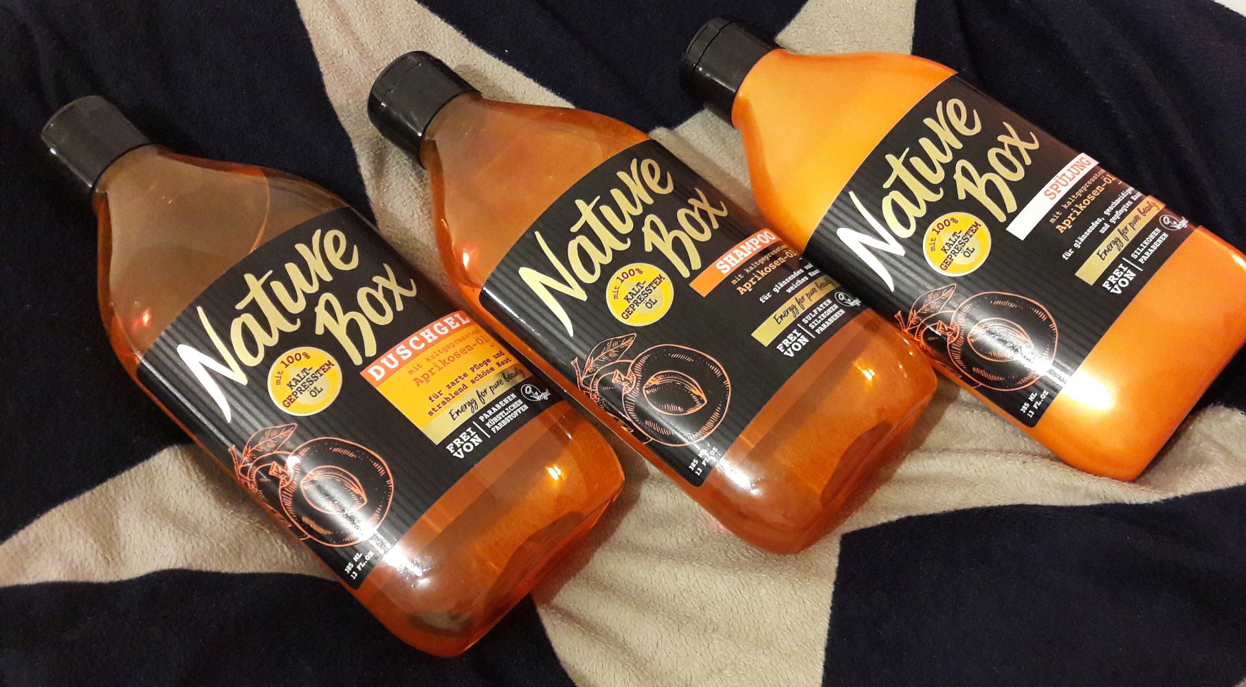 Nature Box Aprikosen- Öl Shampoo+Duschgel+Spülung