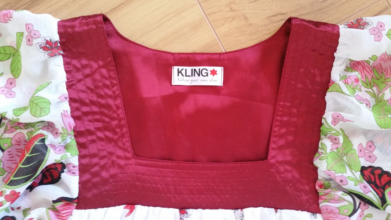 Kleid Tunika mit Unterkleid von Kling Engelärmel 