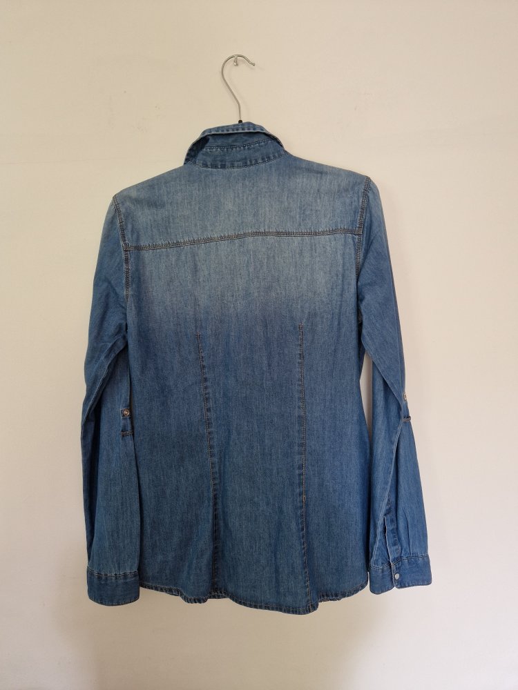 Jeansbluse von Stradivarius Gr. M
