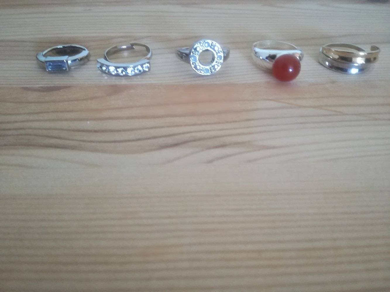 Ring set rot orange silber gold glitzer